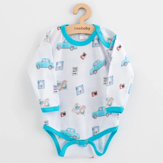 Baby bodysuit New Baby Classic II with car motif, size 74 (6–9 months)