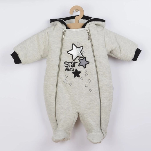 Rožinis žieminis kūdikių kombinezonas su gobtuvu Koala Star Vibes