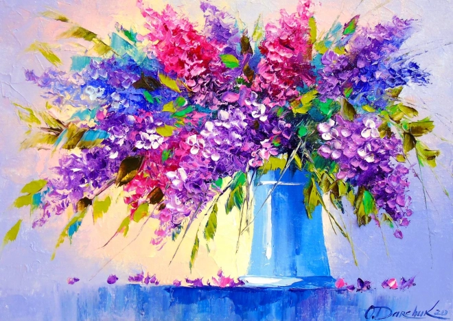 Lilac Bouquet Puzzle in a Vase 1000 Pieces