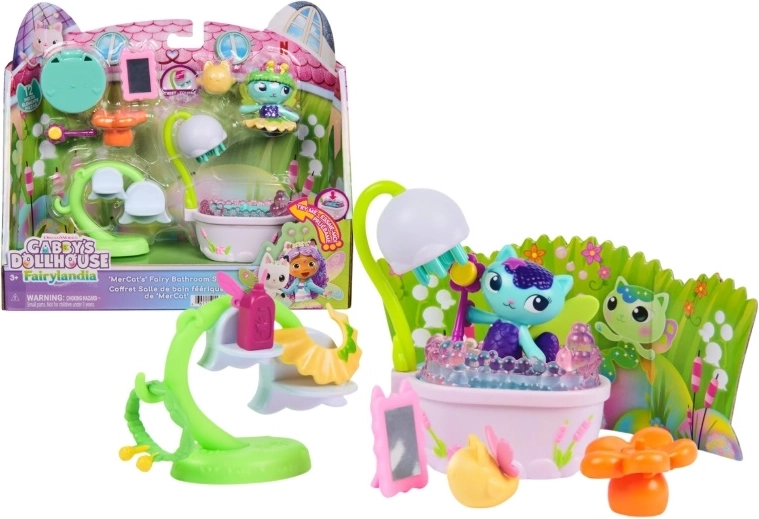 Spin Master „Gabby’s Dollhouse“ – „Burtų šalis“ jūrų kačiukės vonios kambarys