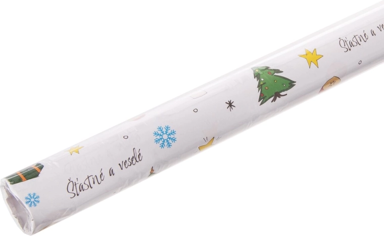 Wrapping Paper "Merry and Happy" 200 × 70 cm
