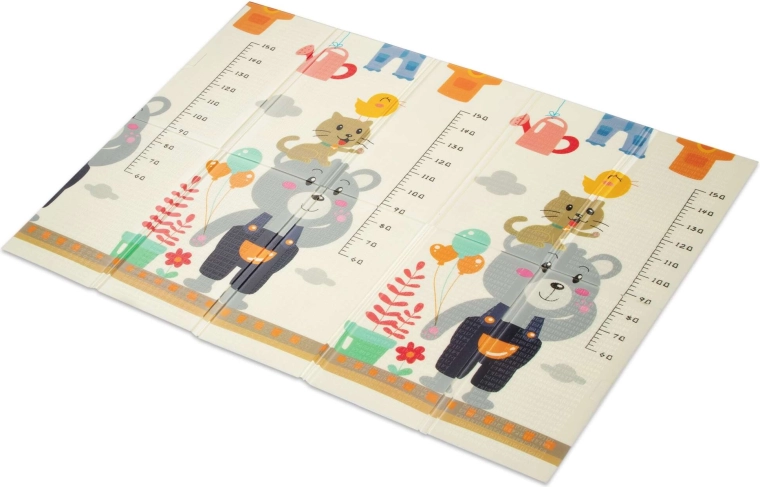 Dvipusė grafika su ūgio matuokliu