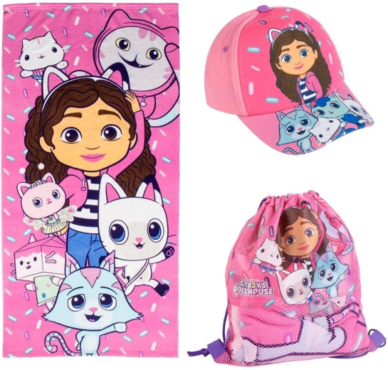 Gift set: towel, cap and bag Gabby's Dollhouse