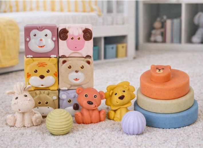 Įvairios tekstūros ir formos pojūčių raidai