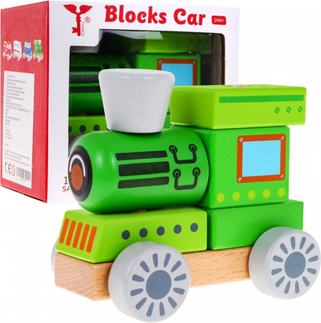 Wooden train for children aged 2+