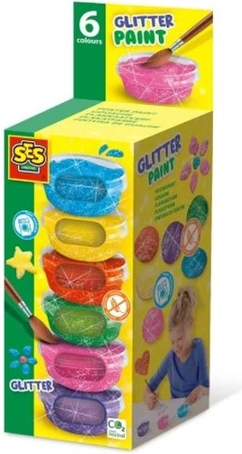 SES Creative blizgūs plakatų dažai 6 × 45 ml