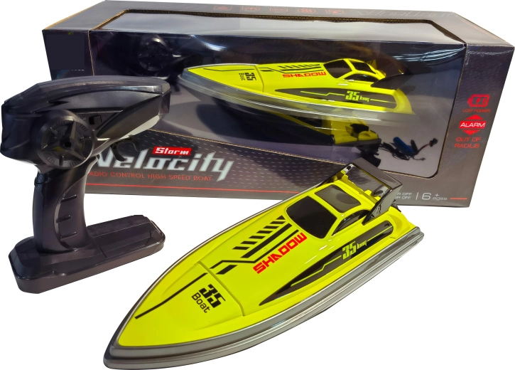 R/C racing boat Shadow 35 high speed 1:16 yellow/black