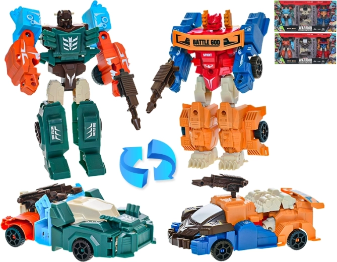 Deformation Warrior – set of transforming race cars into robots
