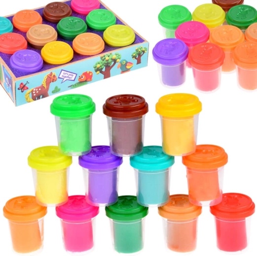 Plastilino rinkinys, 12 spalvų – minkšta modeliavimo masė vaikams