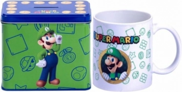 Super Mario Luigi puodelis ir taupyklė