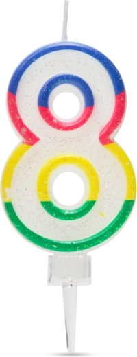 Number 8 Birthday Candle