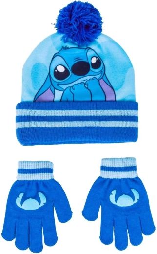 Vaikiškas kepurės ir pirštinių rinkinys „Lilo ir Stitch“