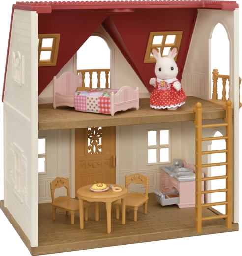 Sylvanian Families pagrindinis namas su raudonu stogu