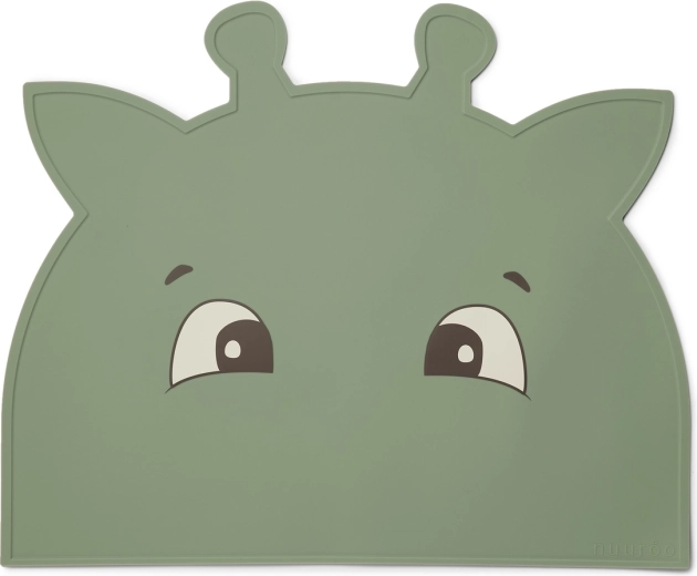 NuuRoo Albert silicone placemat Giraffe Dusty Green