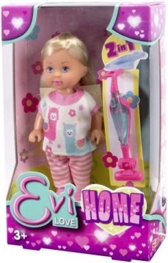 Lėlė Evi Love su dulkių siurbliu 2in1 namų ruoša 12 cm