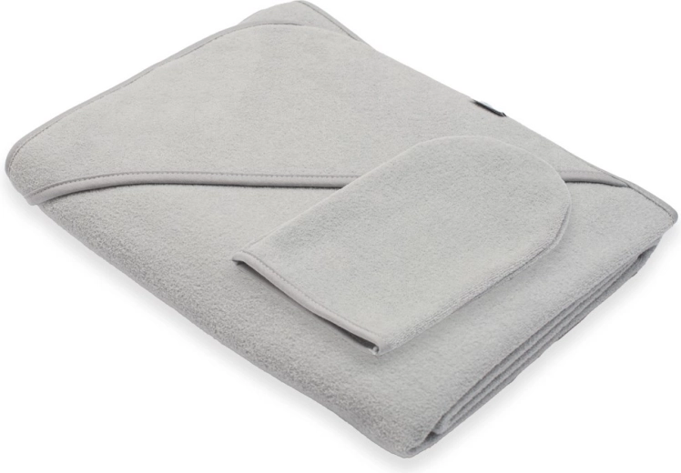 Vaikiškas frotinis rankšluostis-su-gobtu NEW BABY Basic 100 × 100 cm, pilkas