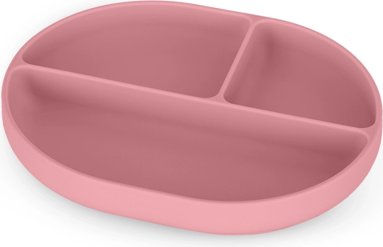Petite&Mars silicone divided plate with suction cup take&match dusty rose 6m+