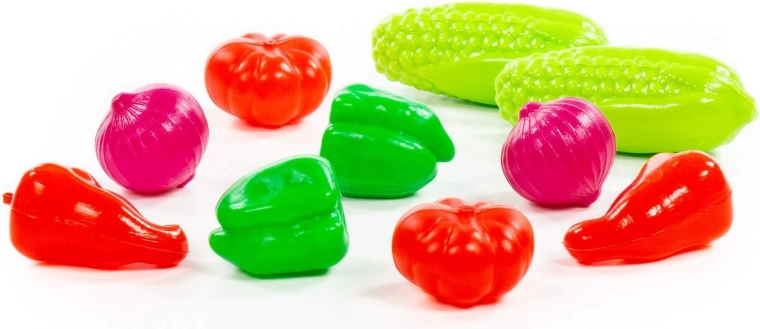10 vegetable pieces for a children