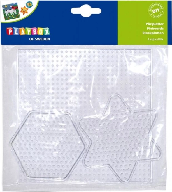 PLAYBOX lyginamiems karoliukams skirtos padėkliukų formos – figūros