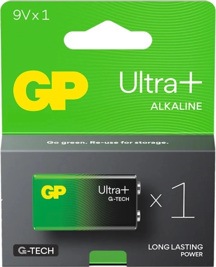 Alkaline Battery 9V GP Ultra+ 6LR61