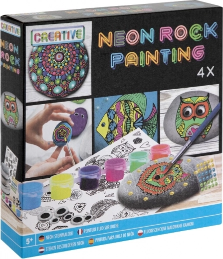 Neoninis akmenukų dažymo rinkinys