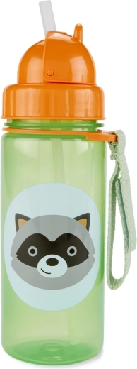 Skip Hop Zoo vaikiškas puodelis su šiaudeliu, meškėnas 385 ml