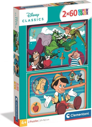 Puzzle Disney Classic Fairy Tales 2×60 pieces CLEMENTONI