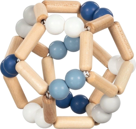 Goki baby elastic sensory touch ring with ball, blue - 1 piece