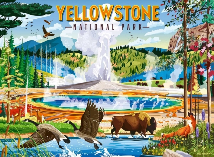 Ravensburger dėlionė Jeloustouno nacionalinis parkas 500 dalių