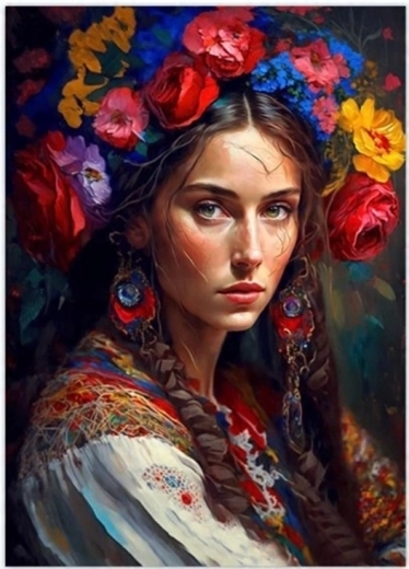Norimpex Paint by Numbers Portrait of a Slavic Woman 40 × 50 cm