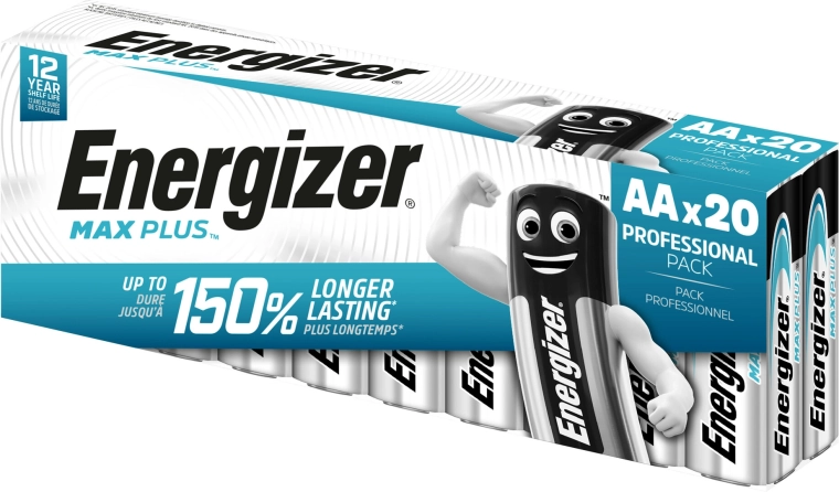 Energizer Max Plus AA alkaline batteries 20 pcs