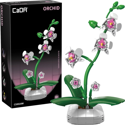 CaDA konstruktorius – orchidėja vazonėlyje, 25 cm, 237 detalės