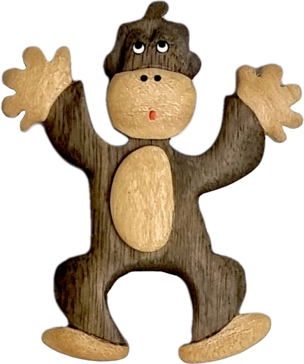 Wooden fridge magnet – monkey 2Kids Toys