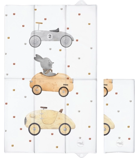 Ceba Baby kelioninis pervystymo kilimėlis Basic Bunny Driver 80 × 50 cm – 1 vnt.