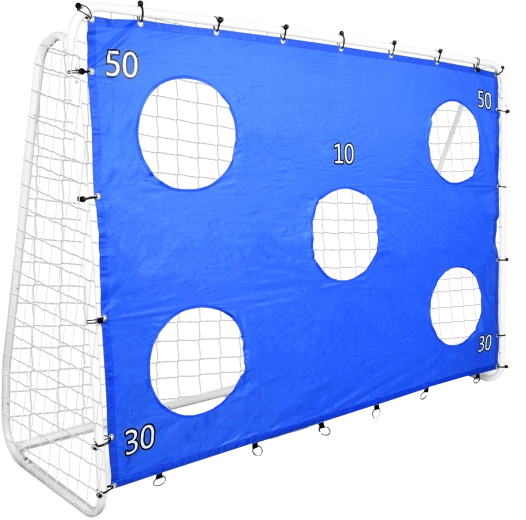 Futbolo vartai su tinklu ir taikinio tentu 240 × 170 × 85 cm