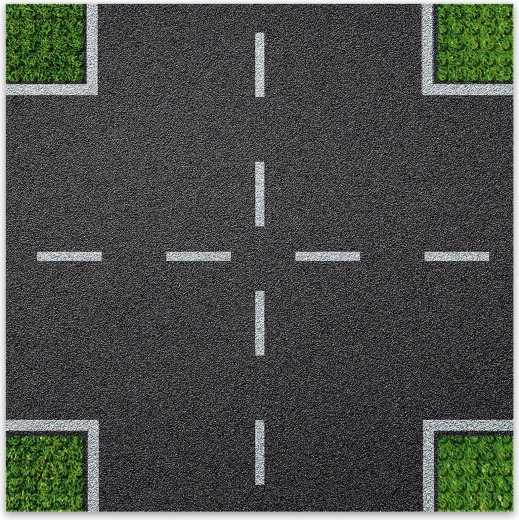 Designer Building Base Plate Intersection BRIXIES Plus