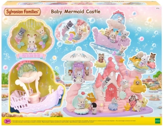 SYLVANIAN FAMILIES mažųjų jūrų undinėlių rūmai – povandeninis žaidimų rinkinys su figūrėlėmis