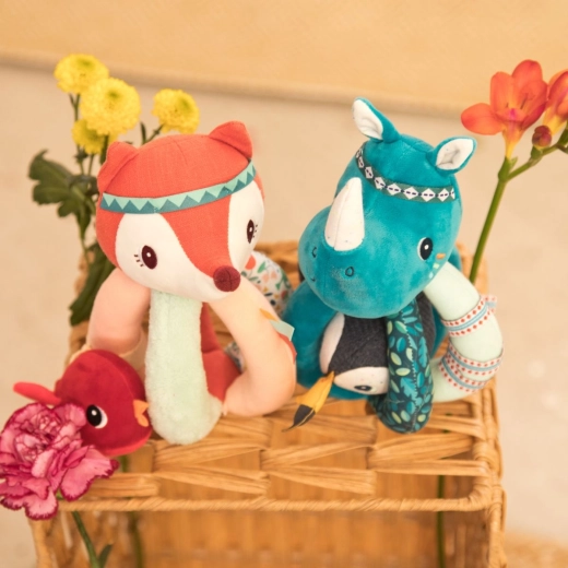 Lilliputiens Alice the Fox and Red Bird Rattle