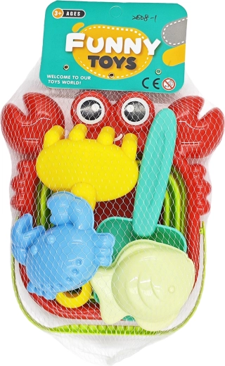 Crab Sand Set – Collapsible Bucket, Shovel, Rake and Molds