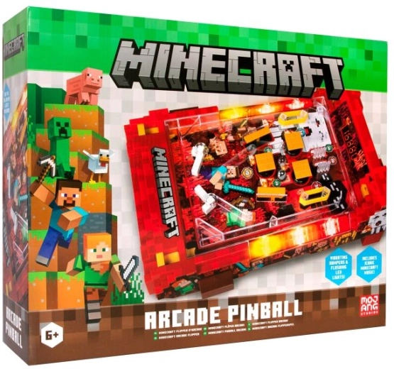 Stalinio pinbolo žaidimas Minecraft: Nether su LED taškais ir garsais