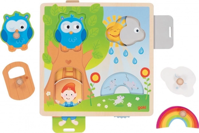 GOKI Movable Wooden Puzzle Forest