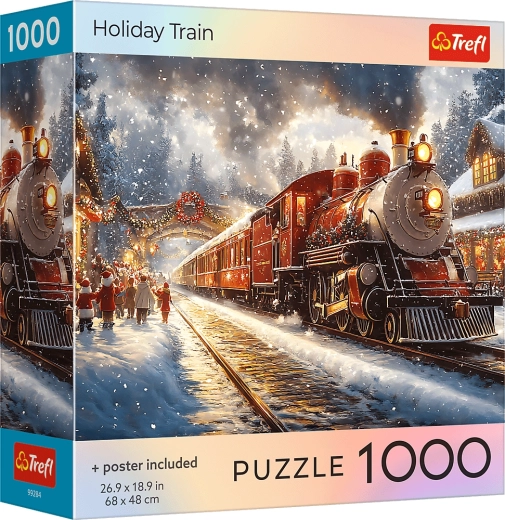 Kalėdinio traukinio dėlionė 1000 dalių
