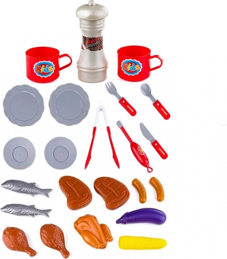 Rich accessories for barbecue play