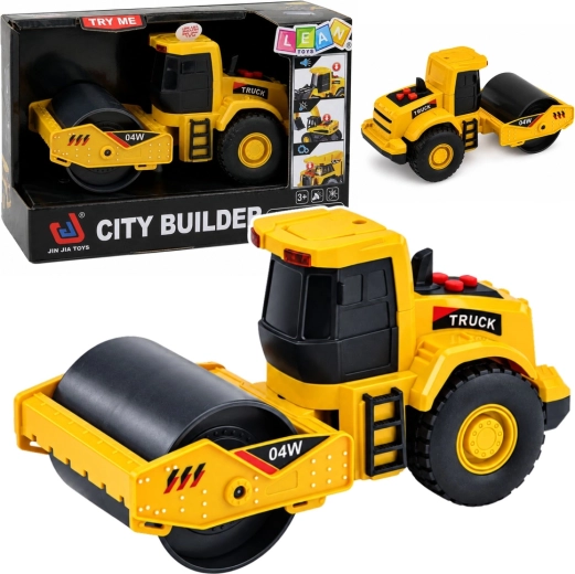 Construction road roller with lights and sounds 16 cm (1:32) - 1 piece