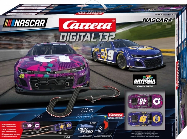 Carrera Digital 132 Slot Car Track NASCAR Camaro Next Gen ZL1 7.3 m