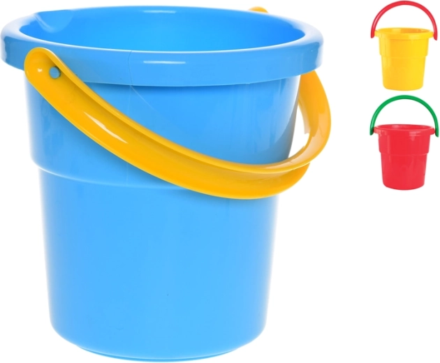 Plastikinis kibirėlis vaikams 18 cm – 3 spalvos