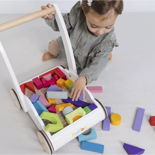 45 rainbow wooden blocks