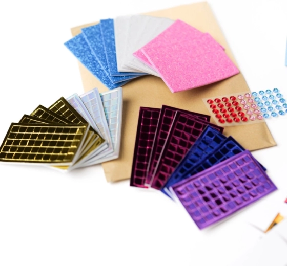 More than 500 self-adhesive pieces