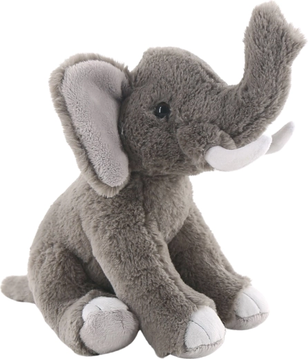 Plush African Elephant sitting 21 cm