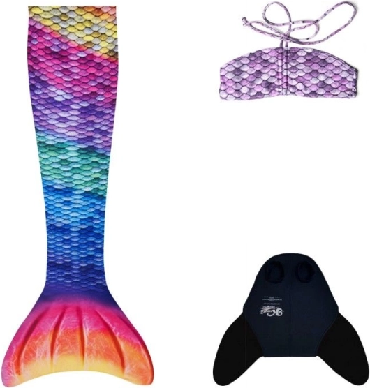 Undinėlės uodega su monopelek u Rainbow ir bikini